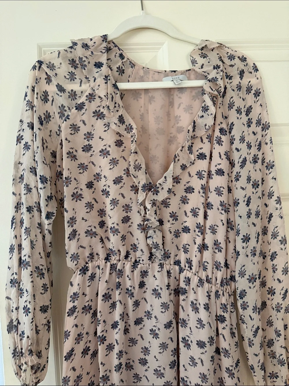Joie Mini Dress with Navy Floral Print